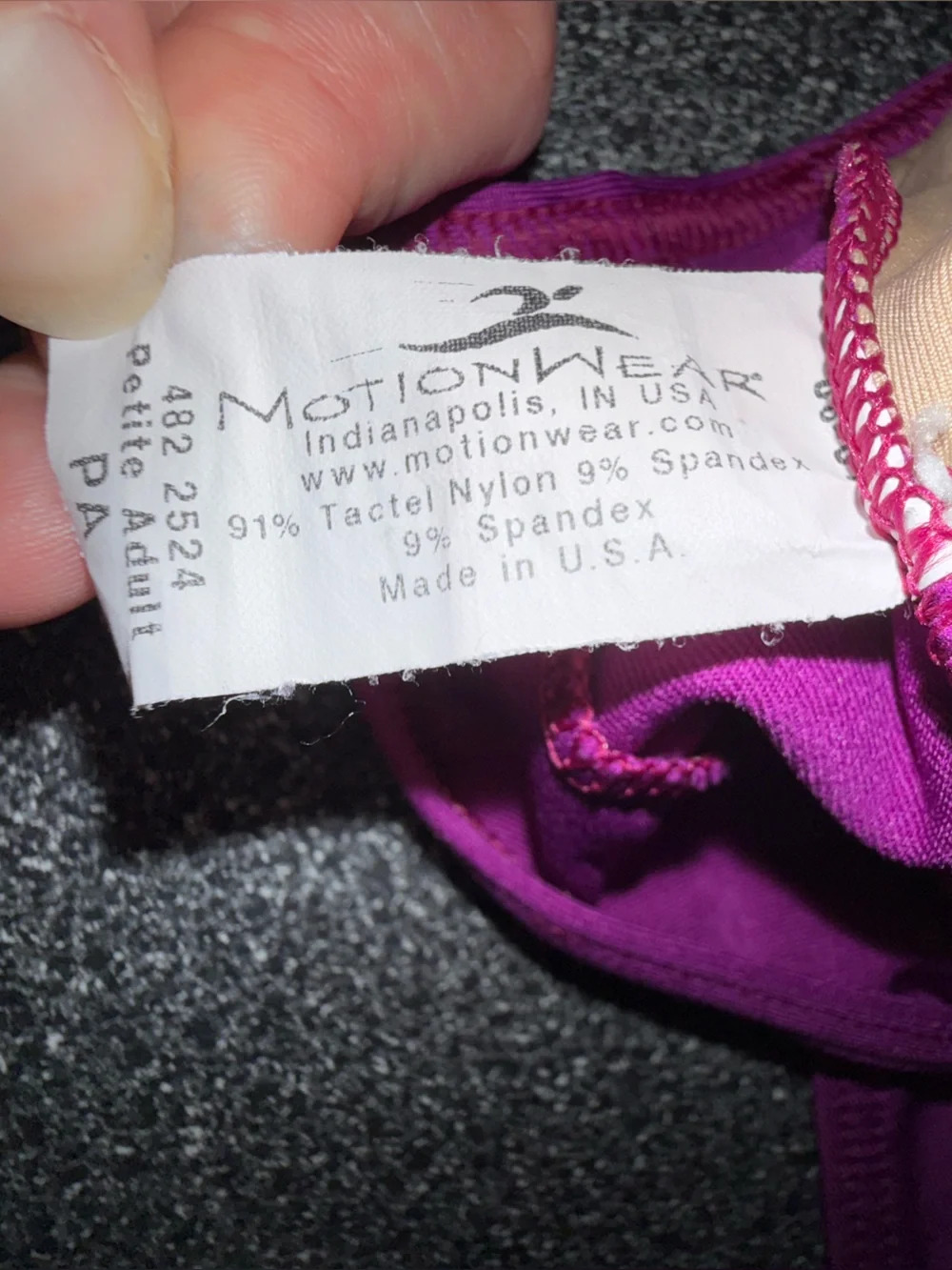 Motionwear Leotard Bright Fuchsia Tank One-Piece Size Adult Petite Small